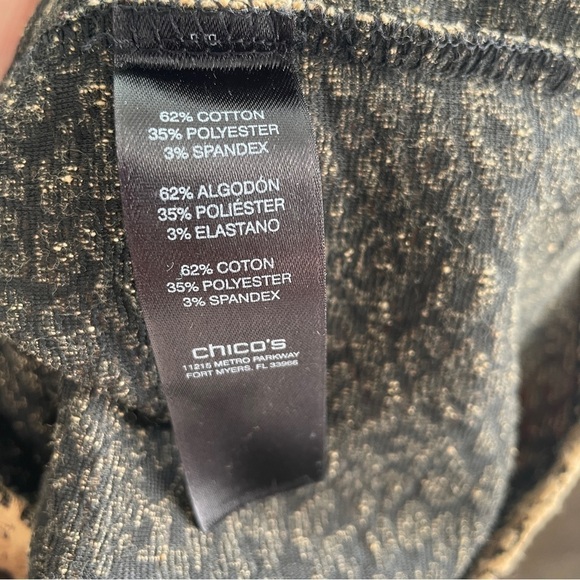 Chico’s Wild Cheetah Envelope Neckline Tee - Picture 7 of 8